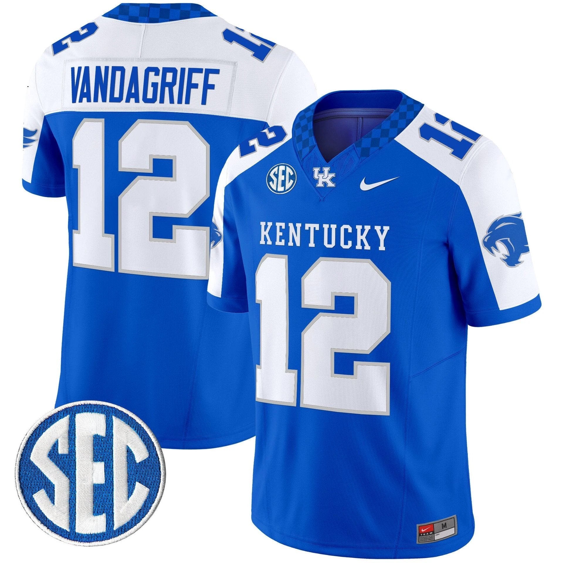 Brock Vandagriff Jersey #12 Kentucky Wildcats 2025 Limited Stitched Royal Alter by My Store