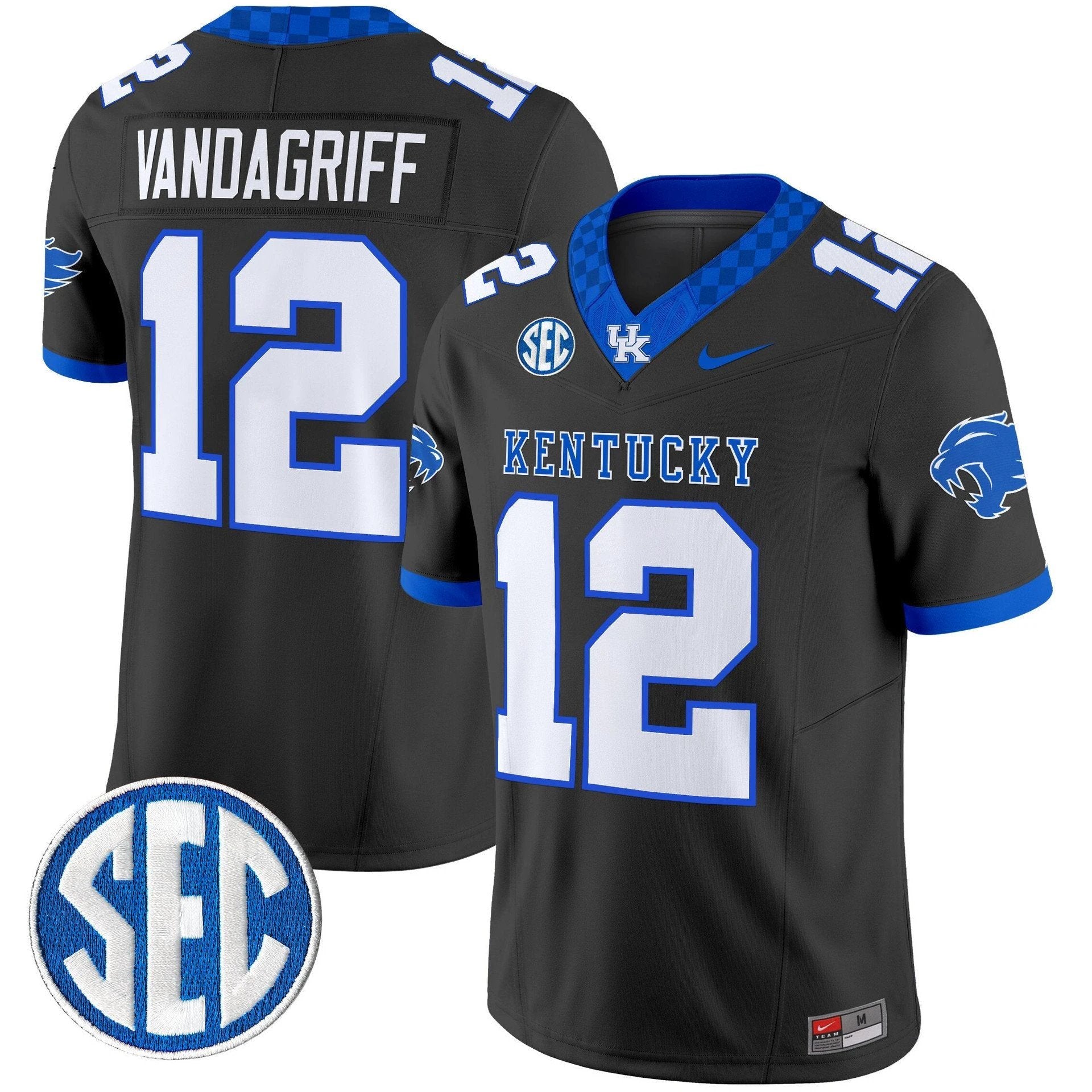 Brock Vandagriff Jersey #12 Kentucky Wildcats 2025 Limited Stitched Black by My Store