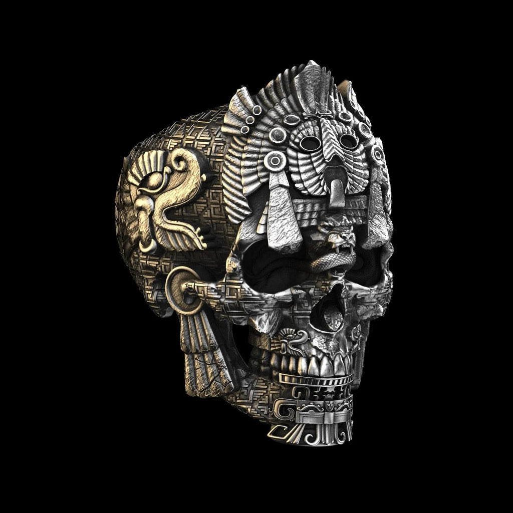 Men’s Sterling Silver Skull Ring | GrimSkull Handcrafted Statement Jewelry | 100% Silver by BowLift