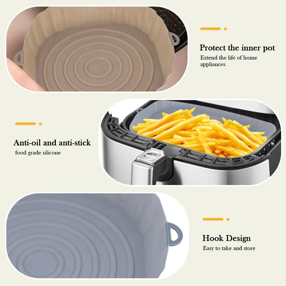 Air Fryer Baking Tray Silicone Pot Nonstick Airfryer Baking Form by Bowlift