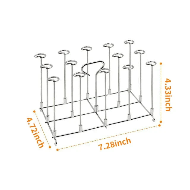 Air Fryer Grill Stainless Steel Rectangle Roasting Rack BBQ Skewer by Bowlift
