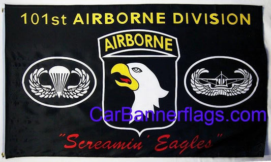 Army 101st Airborne Division Screamin Eagles Flag--3x5 FT Banner-100% polyester-2 Metal Grommets by flagsshop