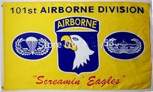 Army 101st Airborne Division Screamin Eagles Flag--3x5 FT Banner-100% polyester-2 Metal Grommets by flagsshop