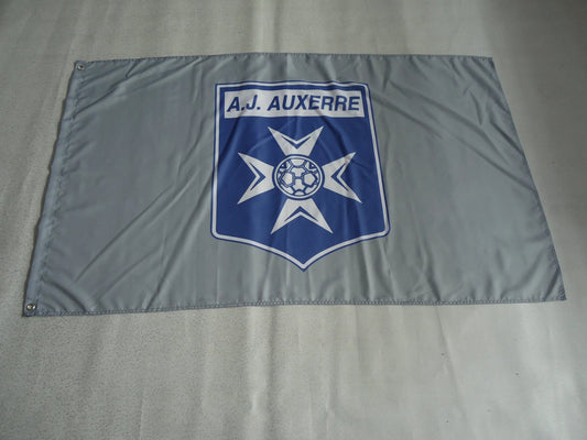 AJ Auxerre Flag-3x5ft Banner-100% polyester-France Football Soccer Futbol Flag by flagsshop