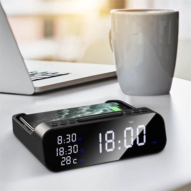 ChargeTime Pro – Digital alarm clock with wireless charging and large display Bowlift by Bowlift