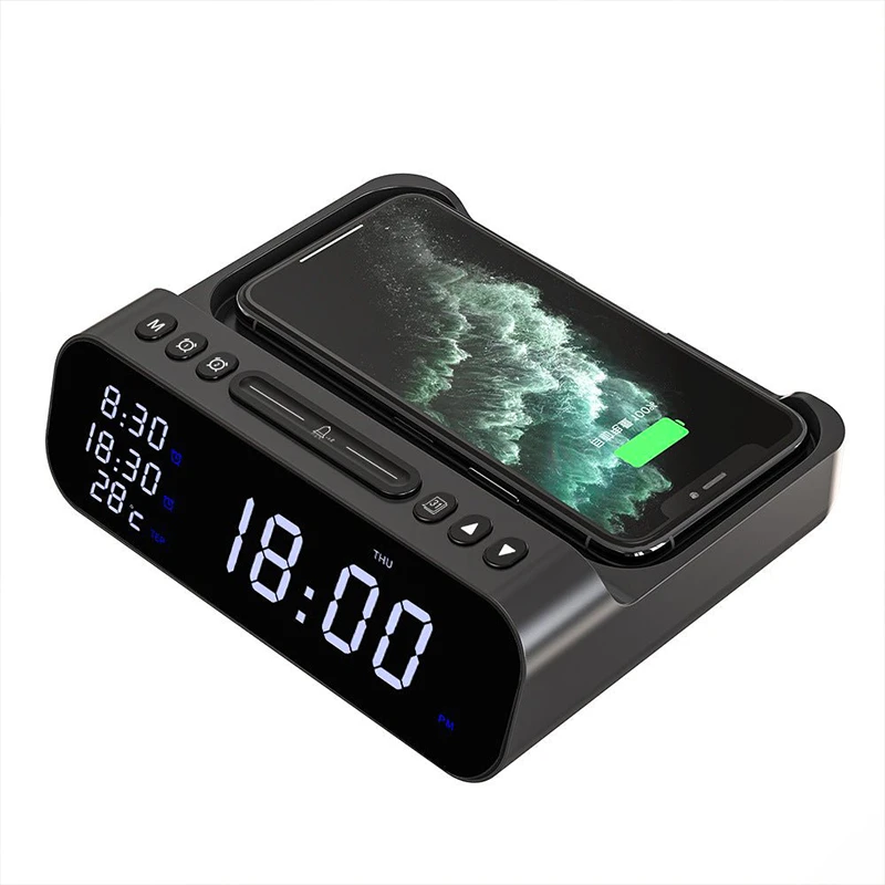 ChargeTime Pro – Digital alarm clock with wireless charging and large display Bowlift by Bowlift