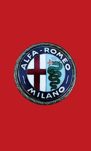 Alfa Romeo Red flag -3x5ft checkered Banner-Metal Grommets-Vertical by flagsshop
