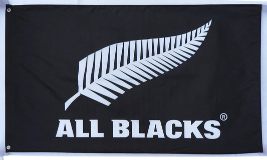 All Blacks Flag-3x5 FT-Black-100% polyester-2 Metal Grommets Banner by flagsshop
