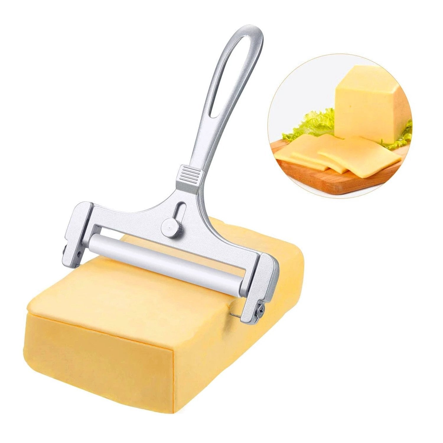 Aluminum Alloy Cheese Slicer Adjustable Thickness Kitchen Gadget by Bowlift
