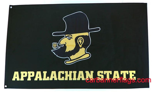 Appalachian State Mountaineers Flag-3x5ft NCAA APP State Banner-100% polyester-Black by flagsshop