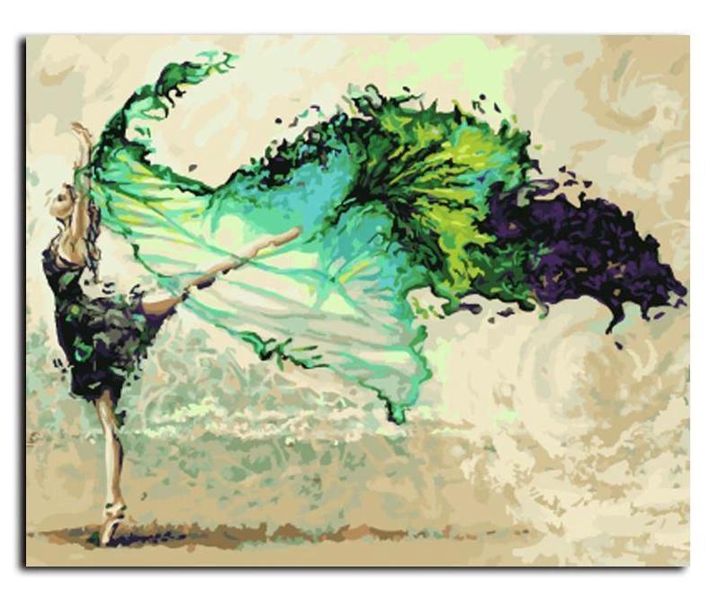 Releve in Arabesque Color Splash - Van-Go Paint-By-Number Kit by Bowlift