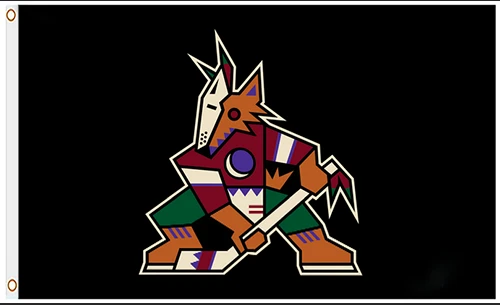 Arizona Coyotes Flag-3x5 FT-100% polyester by flagsshop