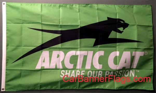 Arctic Cat Flag-3x5 FT Aircat Banner-100% polyester-2 Metal Grommets by flagsshop
