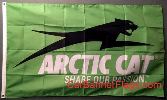 Arctic Cat Flag-3x5 FT Aircat Banner-100% polyester-2 Metal Grommets by flagsshop