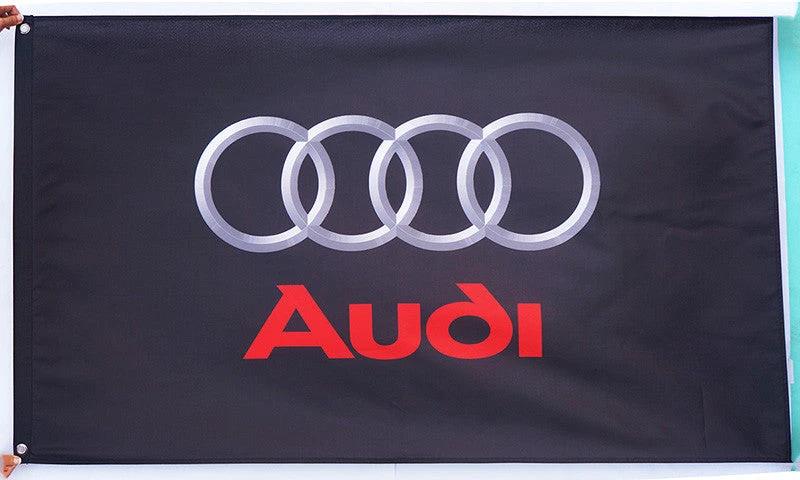 Audi Flag-3x5 FT-100% polyester-Quattro Banner-Checkered by flagsshop