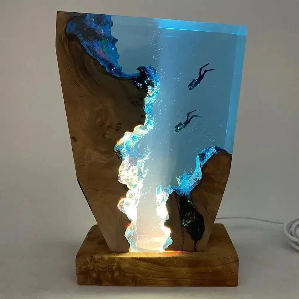Wellen-LED-Lamp made of resin Bowlift by Bowlift