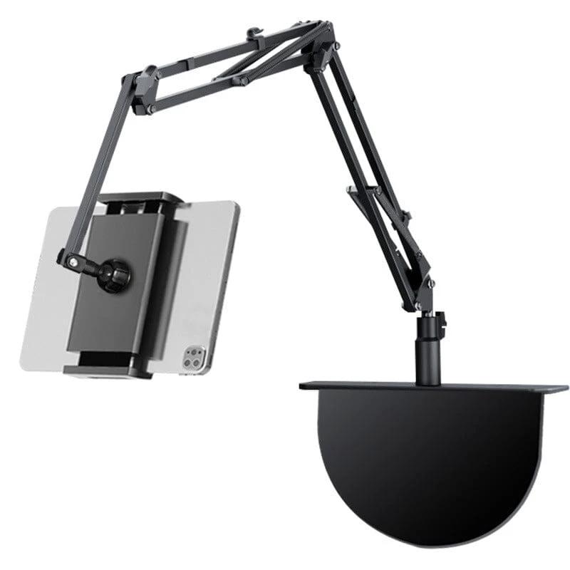 Hidden, extendable table tablet and phone holder by Bowlift