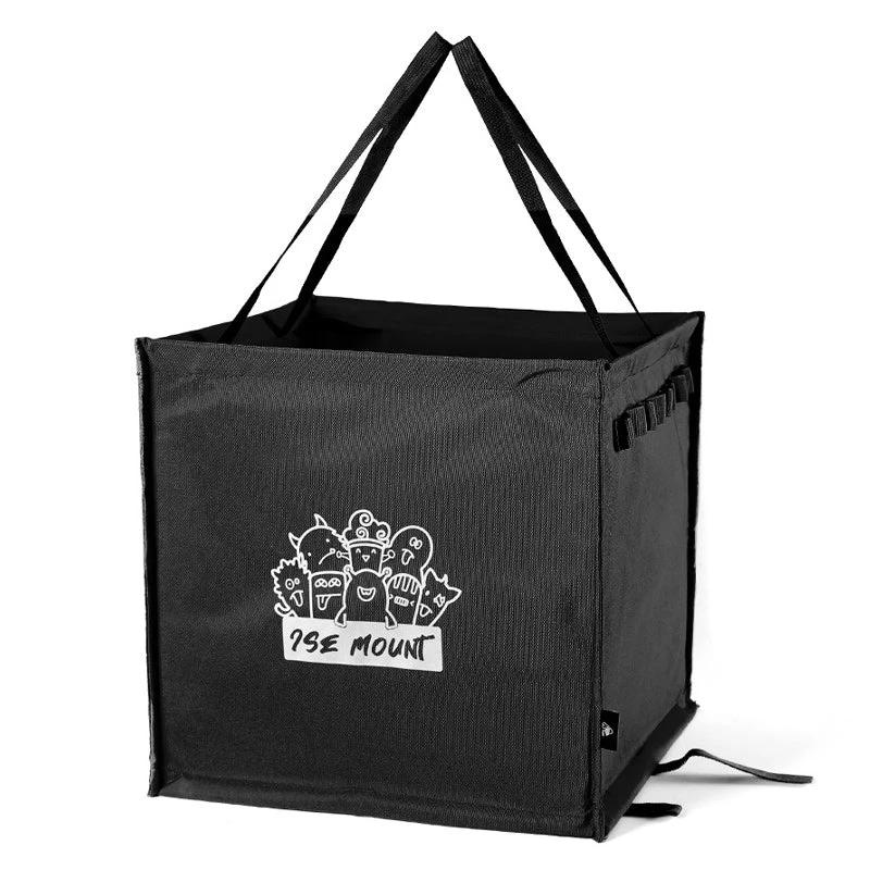 Foldable multifunctional trash can for outdoor use by Bowlift