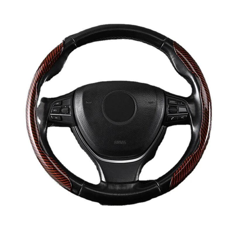 Universal Laser Carbon Fiber Pattern Steering Wheel Cover by BowLift