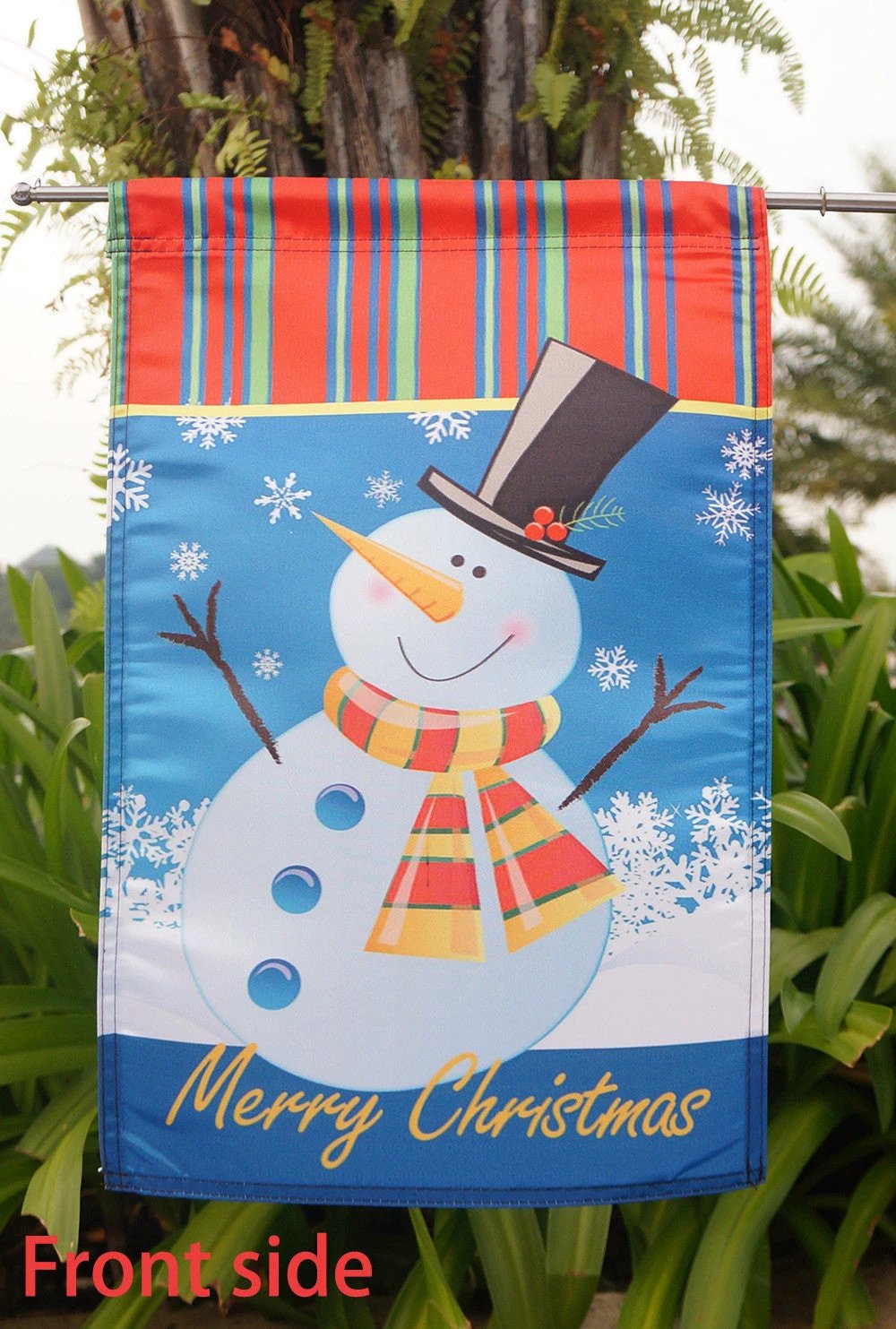 Merry Christmas Snowman Home Garden Flag - "12.5 x 18" "28 x 40" Inches by flagsshop