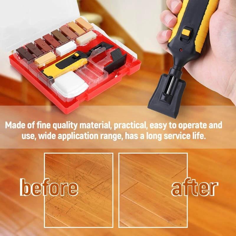 Wood Surface Repair Kit | 11 Wax Blocks & Heat Pen | Furniture, Floors & Cabinets by BowLift