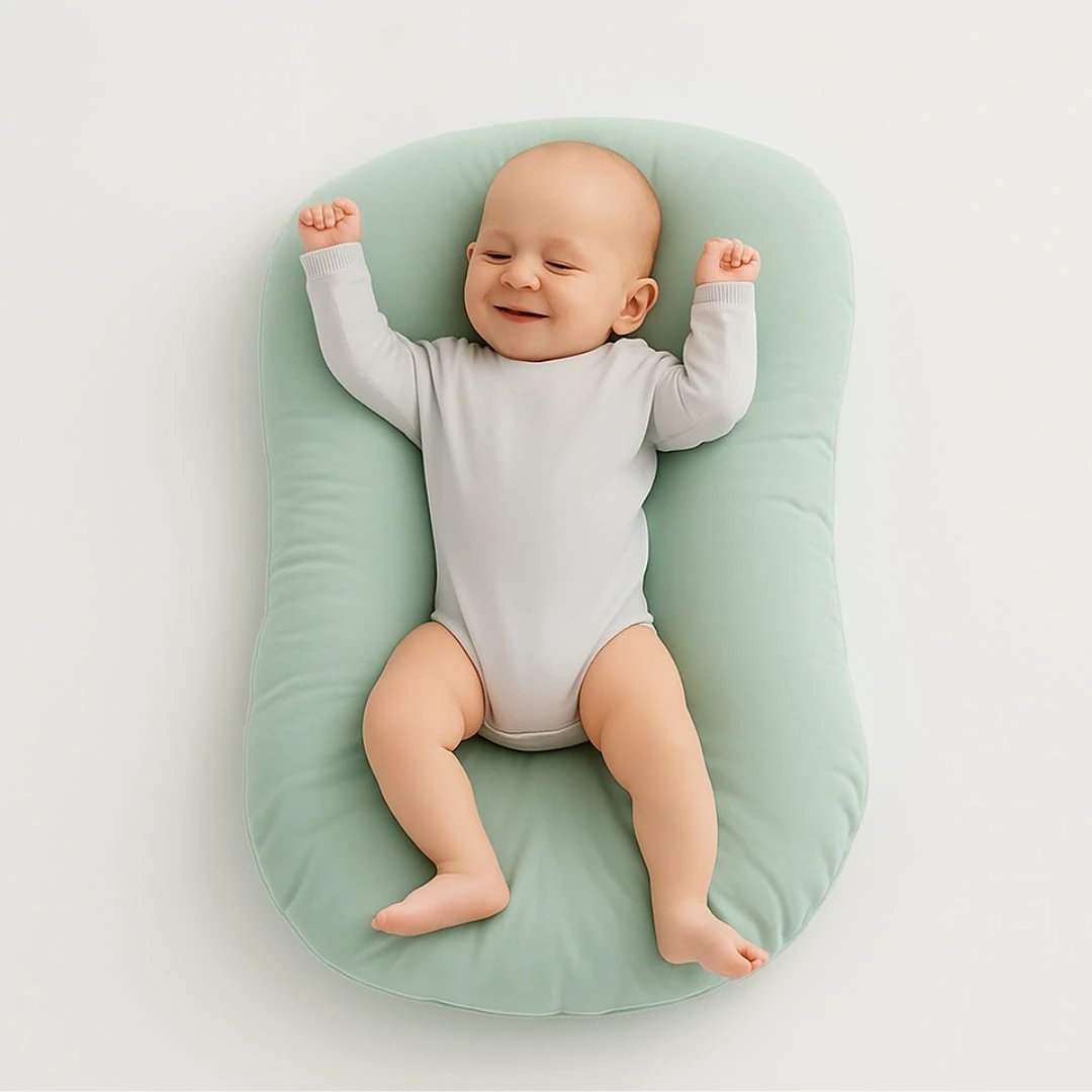 CradleCare | Orthopedic Baby Pillow – Flat Head Prevention – Memory Foam – Newborn Support Bowlift by Bowlift