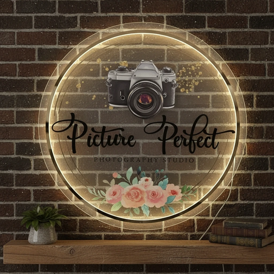Custom Acrylic Backlit Business Logo Sign 3D Wall Decor Sign by Neonchics Signs