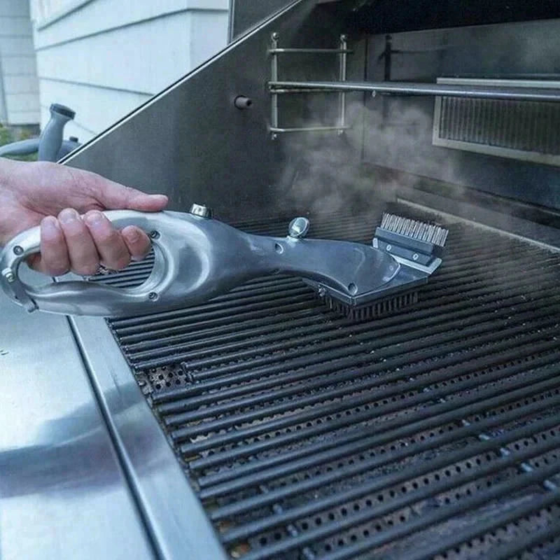 Barbecue Grill Outdoor Steam Cleaning Brush BBQ Cleaner Charcoal Scraper by Bowlift