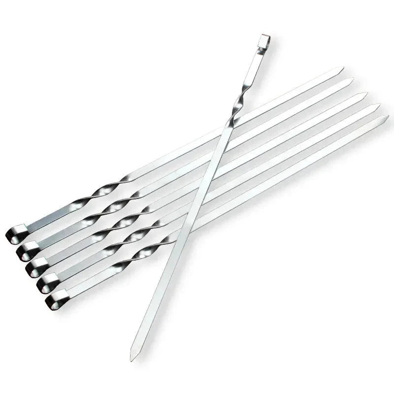 Barbecue Meat String Skewers Chunks Of Meat Stainless Steel Stick by Bowlift