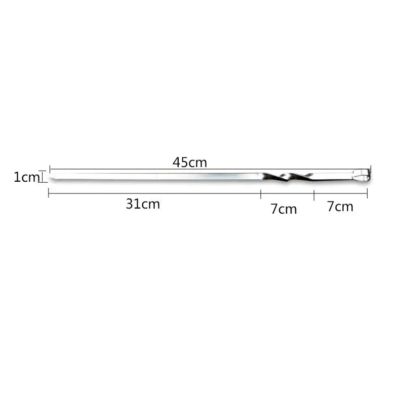 Barbecue Meat String Skewers Chunks Of Meat Stainless Steel Stick by Bowlift
