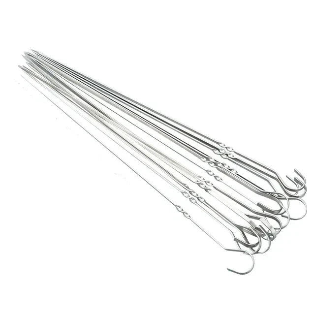 Barbecue Meat String Skewers Chunks Of Meat Stainless Steel Stick by Bowlift