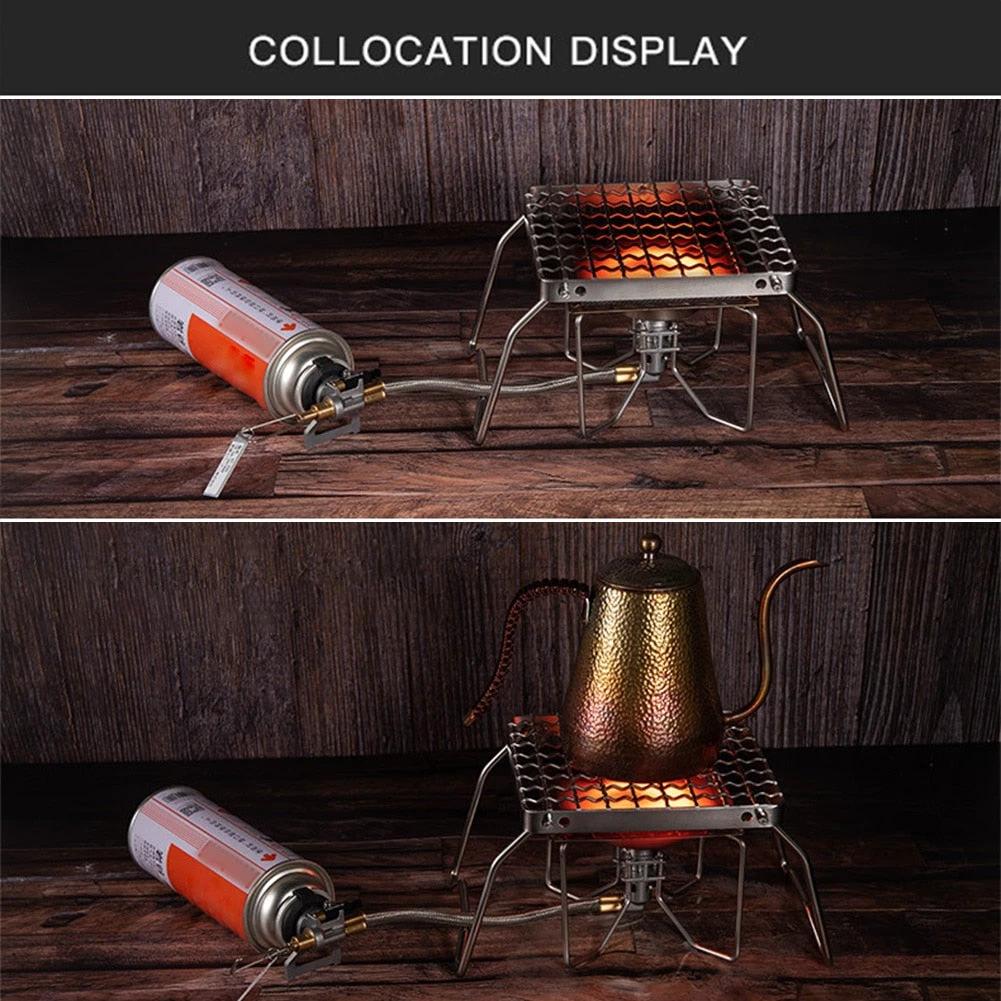 Barbecue Training Tool BBQ Folding Grill Gas Mini Campfire Camping by Bowlift