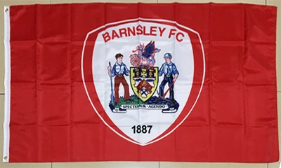 EPL Barnsley FC Flag-3x5 FT Banner-100% polyester-2 Metal Grommets by flagsshop