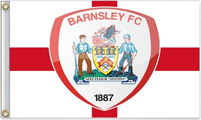 EPL Barnsley FC Flag-3x5 FT Banner-100% polyester-2 Metal Grommets by flagsshop