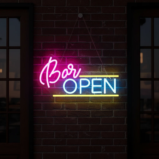 Bar Open Neon Sign for Bar Party Decor by Neonchics