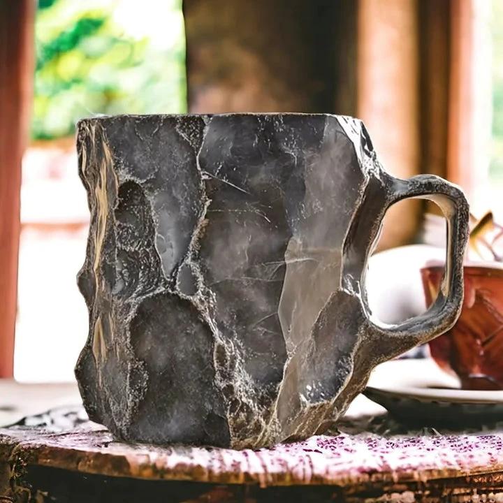 Handmade Coffee Mugs made of Mineral Crystal, Insulated, Microwave Safe, 350-450 ml by BowLift