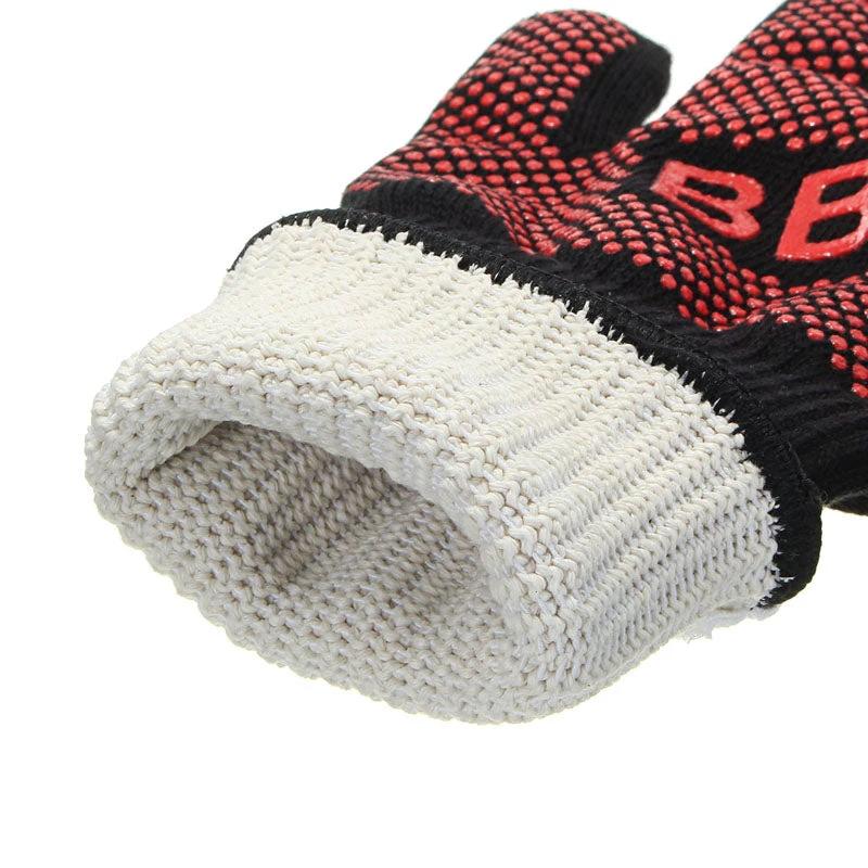 BBQ Gloves Heat Resistant Barbecue Grill Glove Oven Mitts Oven Gloves by Bowlift