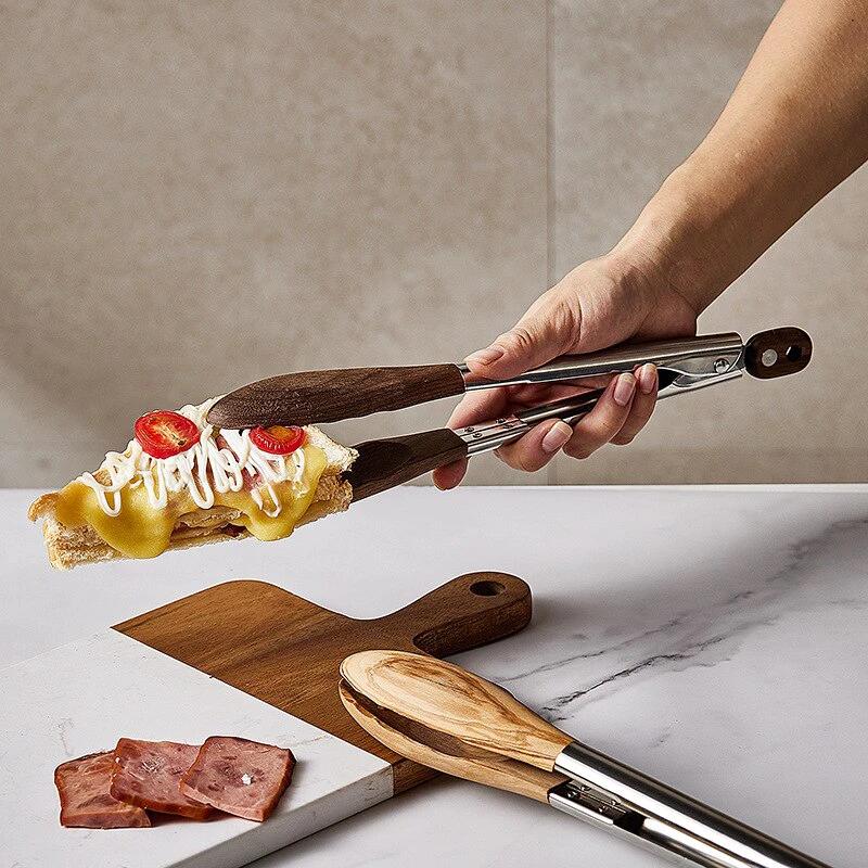 BBQ Grilling Tong Salad Bread Dessert Tong Food Clip Non-Stick Clips by Bowlift