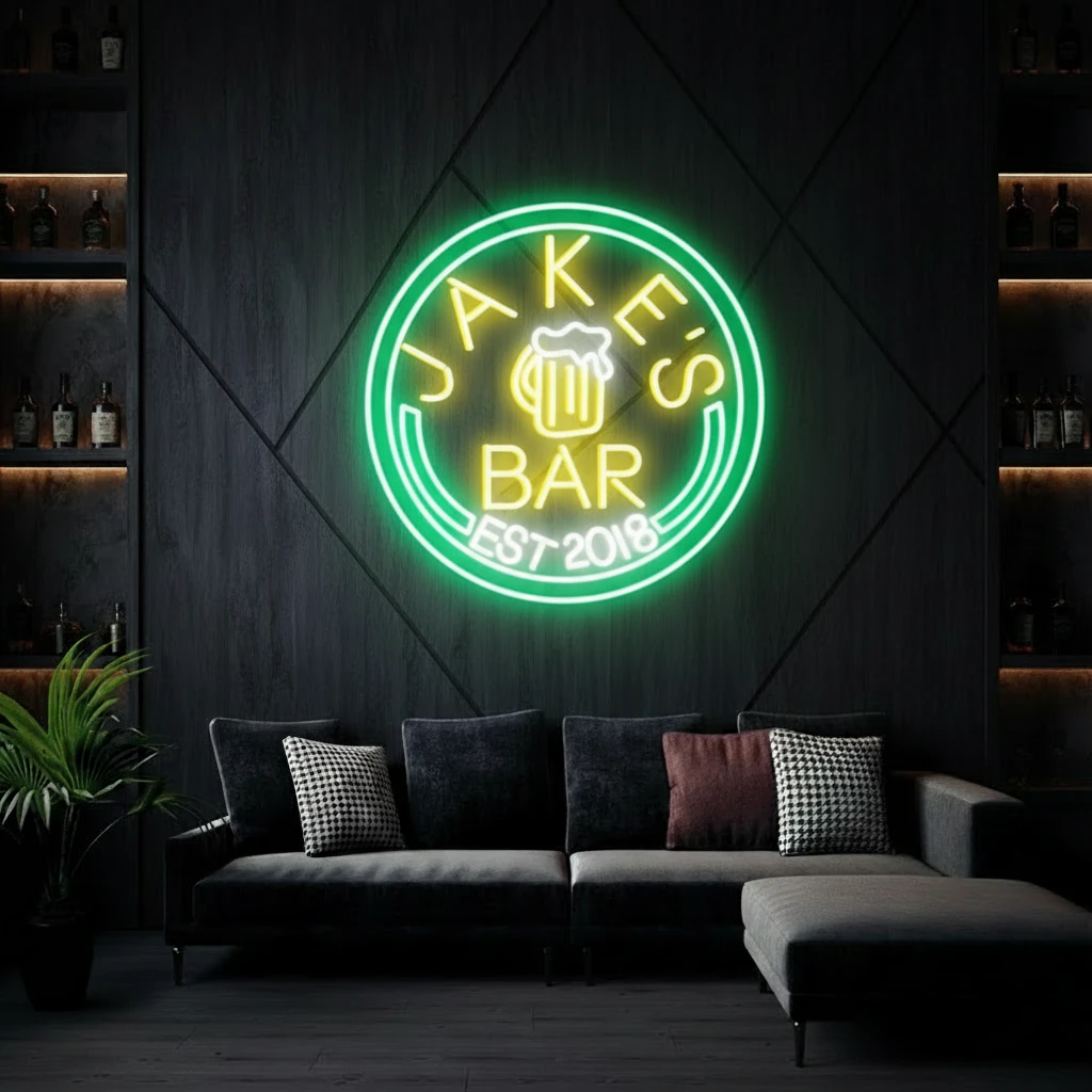 Custom Beer Bar Neon Signage Bar Name Neon Sign by Neonchics