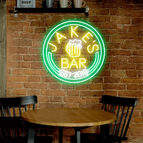 Custom Beer Bar Neon Signage Bar Name Neon Sign by Neonchics
