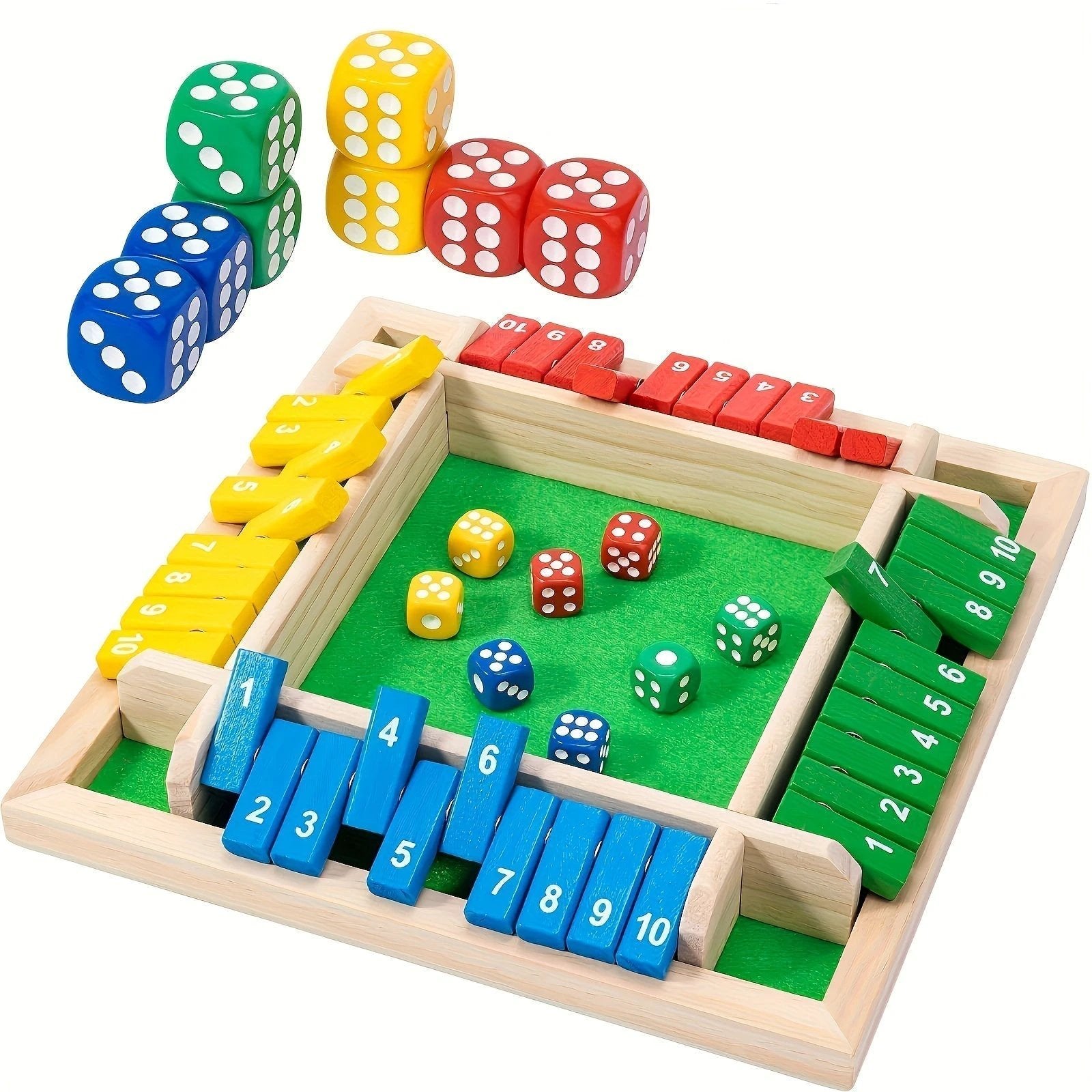 Shut The Box game, wooden board dice games Bowlift by Bowlift
