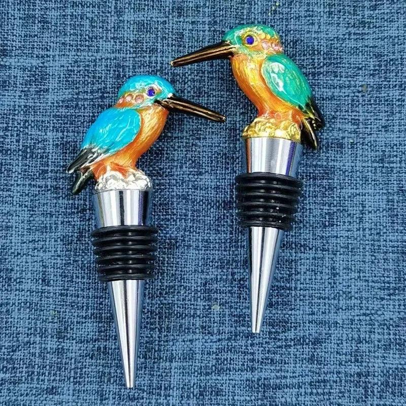 Bird Metal Wine Bottle Stopper Handmade Stopper Home Bar Accessories by Bowlift