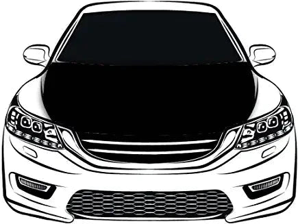 Black Car Hood Cover Flag ,Black Engine Banner,3.3X5ft/6X7FT,100% Polyester Elastic Fabrics Can be Washed by flagsshop