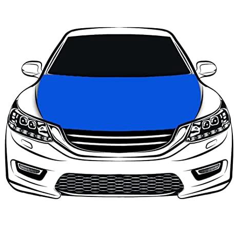 Blue Car Hood Cover Flag ,Blue Engine Banner,3.3X5ft,/6X7FT100% Polyester Elastic Fabrics Can be Washed by flagsshop