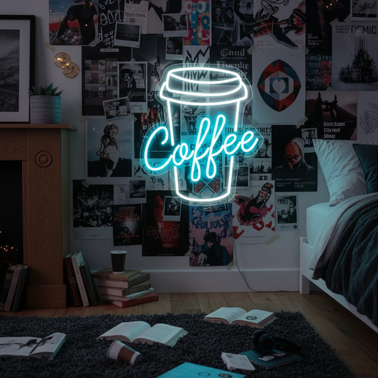 Coffee Led Neon Sign for Bar Decor by Neonchics