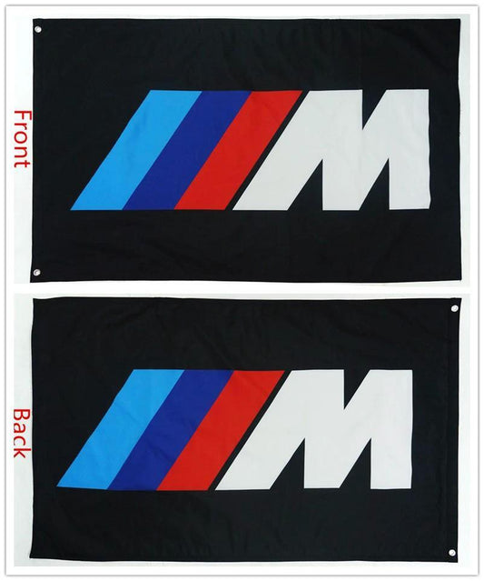 BMW M Flag-3x5 Banner-100% polyester-double sides printed by flagsshop