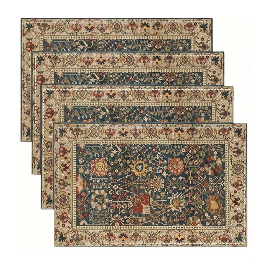 Bohemian Ethnic Woven Placemats Heat-Resistant Kitchen Table Mat by Bowlift