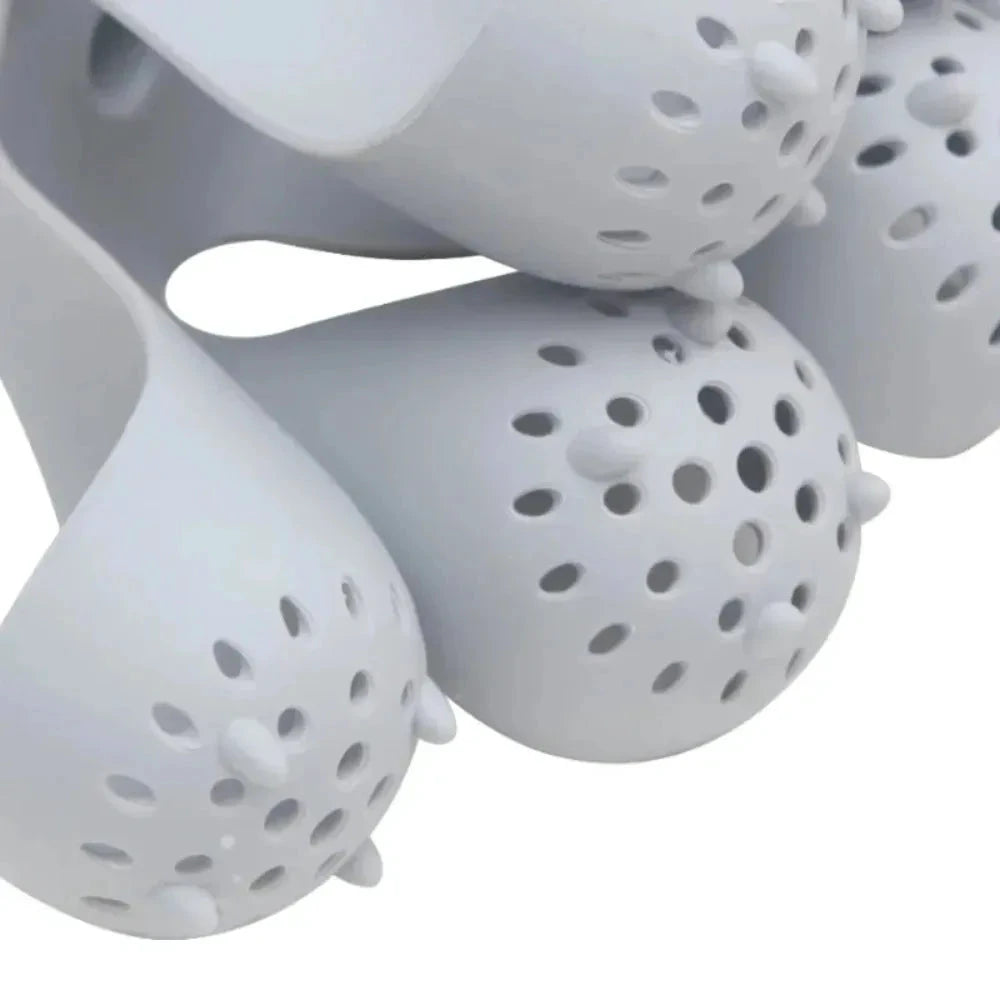Boiled Egg Holder Silicone Egg Steamer Tray with Anti-Scald Handle by Bowlift