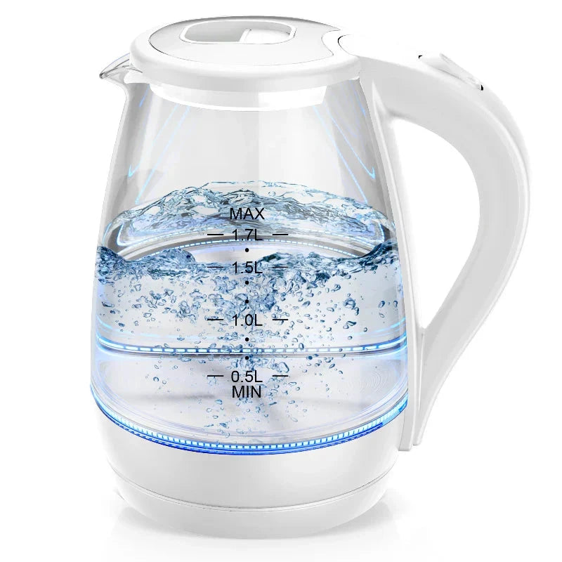 Borosilicate Glass Electric Kettle Fast Boiler with LED Indicator by Bowlift