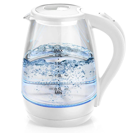 Borosilicate Glass Electric Kettle Fast Boiler with LED Indicator by Bowlift